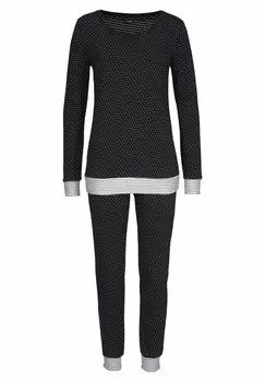 Пижамный комплект DREAMS LASCANA, черный