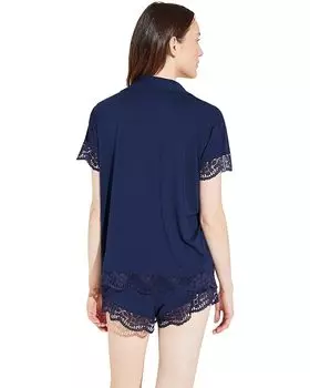 Пижамный комплект Eberjey Beatrix - The Short PJ Set, темно-синий
