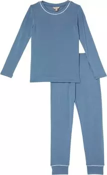 Пижамный комплект Eberjey Gisele - Mini Long PJ Set, цвет Coastal Blue/Ice Blue