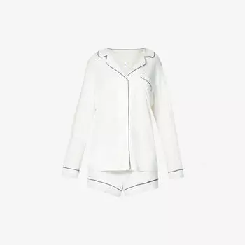 Пижамный комплект Gisele из эластичного джерси Eberjey, темно-синий