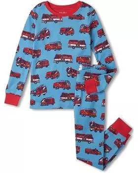 Пижамный комплект Hatley Fire Trucks Cotton Pajama Set, синий