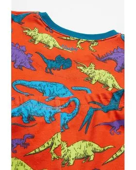 Пижамный комплект Hatley Real Dinos Cotton Pajama Set, красный