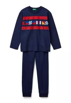 Пижамный комплект IN LONG FIBER United Colors of Benetton, синий