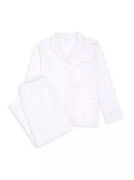 Пижамный комплект из двух предметов со звездами и короной Marie Chantal, розовый