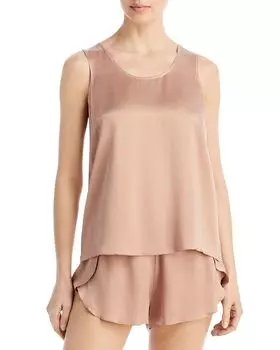 Пижамный комплект из шелковой майки и шорт, который можно стирать Lunya