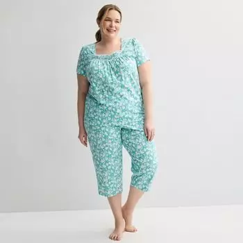 Пижамный комплект из топа и брюк больших размеров Croft & Barrow, цвет two tone narcissus