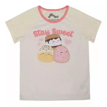 Пижамный комплект из топа и штанов Squishmallows Stay Sweet для девочек 4–10 лет Licensed Character