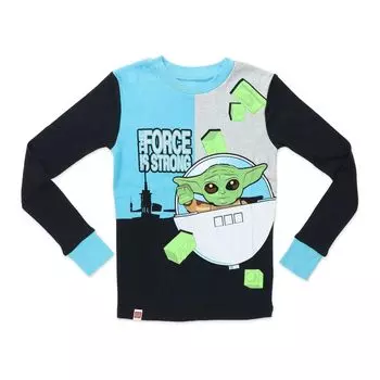 Пижамный комплект из топа, шорт и штанов Lego Star Wars The Child aka Baby Yoda для мальчиков 4–10 лет Licensed Character