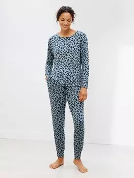 Пижамный комплект John Lewis с животным принтом темно-синего цвета