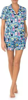 Пижамный комплект Kate Spade New York Brushed Jersey Short Sleeve Short PJ Set, цвет Beach Essentials