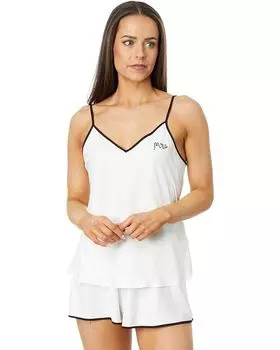 Пижамный комплект Kate Spade New York Jacquard Satin "Mrs." Tap Set w/ Sleepmask, белый