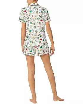 Пижамный комплект Kate Spade New York Short Sleeve Notch Boxer PJ Set, цвет Green Thumb