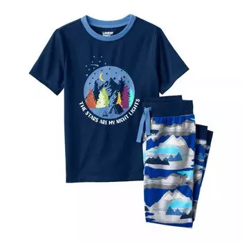 Пижамный комплект Lands' End с верхом и штанинами для детей 2–20 лет Lands' End