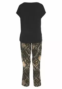Пижамный комплект LASCANA, черный