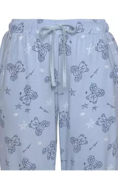 Пижамный комплект LASCANA, светло-голубой