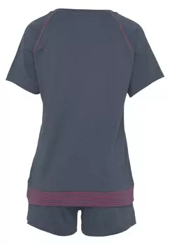 Пижамный комплект LASCANA, темно-синий