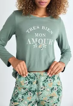 Пижамный комплект LAUTOMNE LASCANA, светло-зеленый