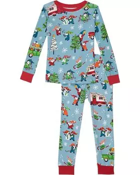 Пижамный комплект Little Blue House By Hatley Gnome For The Holidays Pajama Set, синий