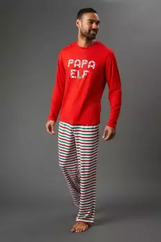 Пижамный комплект Maine Papa Elf, красный