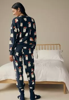Пижамный комплект MATCHING FAMILY CHRISTMAS PENGUIN REGULAR FIT SET Next, синий