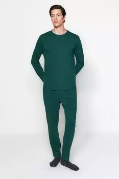 Пижамный комплект мужской Trendyol, зеленый