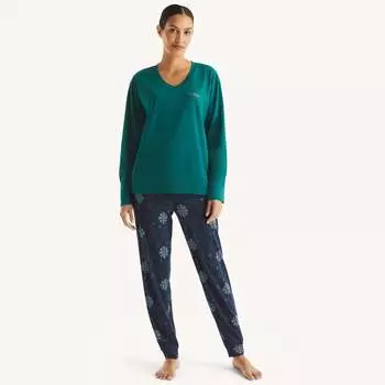 Пижамный комплект Nautica Womens Jogger Pant, цвет bit of blue