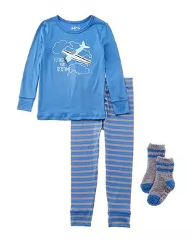 Пижамный комплект Only Boys из 2 предметов Snuggle Up Snug Fit, синий