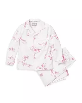 Пижамный комплект Petite Plume с английской розой для девочек — Baby, Little Kid, Big Kid, белый