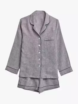 Пижамный комплект "Пятачок в постельном белье", серый