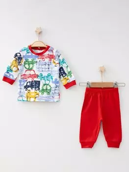 Пижамный комплект с ботинками-автомобилями 2407 MYHANNE