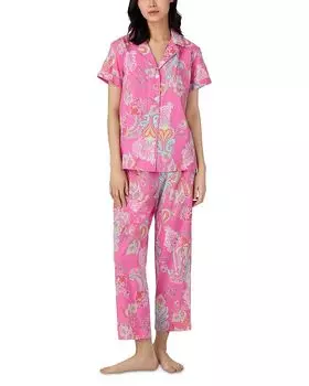 Пижамный комплект с цветочным принтом Ralph Lauren, розовый