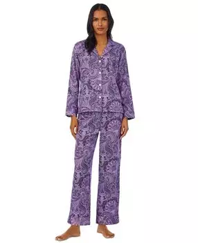Пижамный комплект с длинными рукавами и брюками в тон Lauren Ralph Lauren, мульти