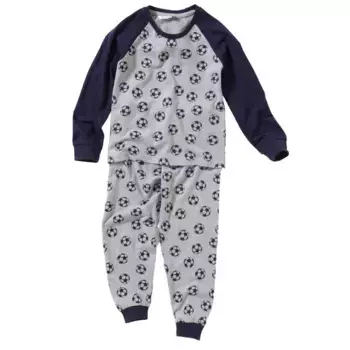 Пижамный комплект с футбольным принтом для мальчика Bedlam, серый