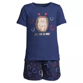 Пижамный комплект с футболкой и шортами Lands' End для девочек 2–16 лет Lands' End