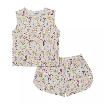 Пижамный комплект с коралловым узором и шортами ANTEBIES