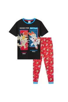 Пижамный комплект с короткими рукавами Pokemon, мультиколор