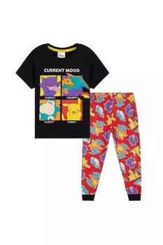 Пижамный комплект с короткими рукавами Pokemon, мультиколор