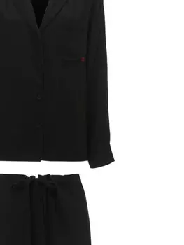 Пижамный комплект с монограммой Виктории Бекхэм Victoria Beckham, черный