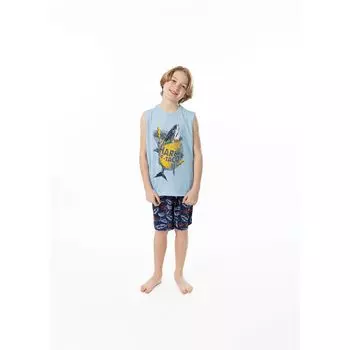 Пижамный комплект с шортами для сна Sleep On It для мальчиков Shark At-Taco Sleep on it