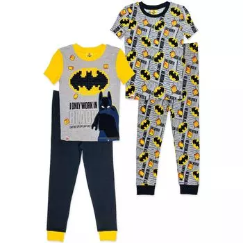Пижамный комплект с верхом и низом Lego Batman для мальчиков 4–10 лет Licensed Character