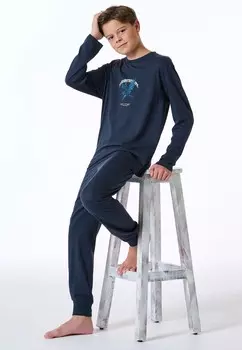 Пижамный комплект Schiesser, темно-синий