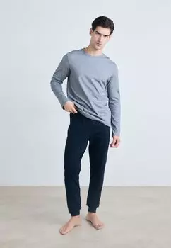 Пижамный комплект SCHLAFANZUG LANG Schiesser, темно-синий