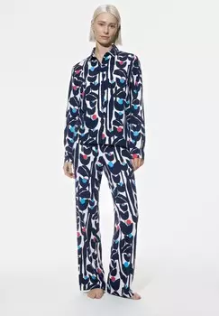 Пижамный комплект Serie Flower Jungle SET mey, сине-серый