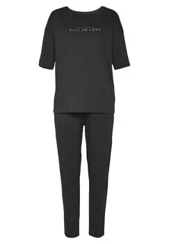 Пижамный комплект SET LASCANA, черный