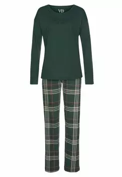 Пижамный комплект SET LASCANA, зеленый