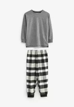 Пижамный комплект SET LONG SLEEVE CHECK 2 PACK REGULAR FIT Next, черный