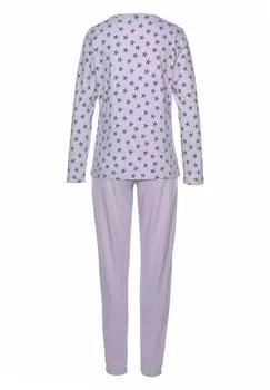Пижамный комплект SET PACK OF 2 LASCANA, сиреневый