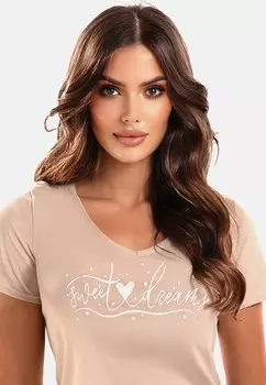 Пижамный комплект SET Vivisence, бежевый