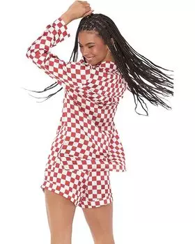 Пижамный комплект Show Me Your Mumu Early Riser PJ Set, цвет Red Checker Silky