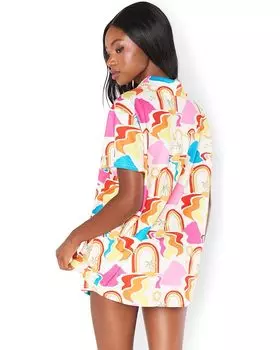 Пижамный комплект Show Me Your Mumu Sunday Morning PJ Set, цвет Rainbow Island Knit